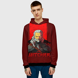 Толстовка-худи мужская The witcher simpson, цвет: 3D-черный — фото 2
