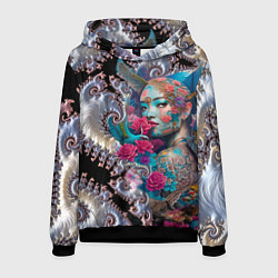 Толстовка-худи мужская Japanese beauty - irezumi, цвет: 3D-черный