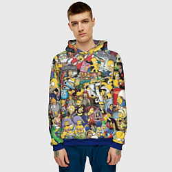 Толстовка-худи мужская Simpsonhistory, цвет: 3D-синий — фото 2