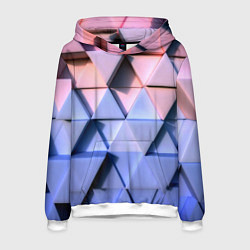 Толстовка-худи мужская Triangle gradient, цвет: 3D-белый