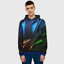 Толстовка-худи мужская Gamer background, цвет: 3D-синий — фото 2