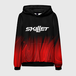 Толстовка-худи мужская Skillet red plasma, цвет: 3D-черный