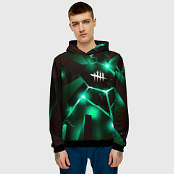 Толстовка-худи мужская Dead by Daylight разлом плит, цвет: 3D-черный — фото 2