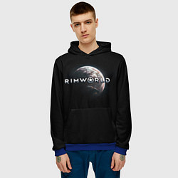 Толстовка-худи мужская Rimworld planet, цвет: 3D-синий — фото 2
