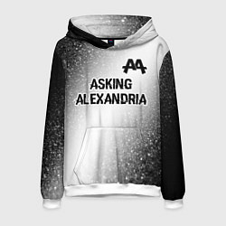 Толстовка-худи мужская Asking Alexandria glitch на светлом фоне: символ с, цвет: 3D-белый
