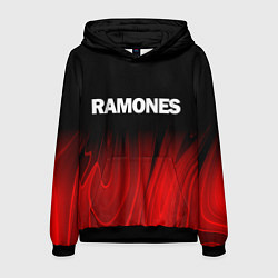 Толстовка-худи мужская Ramones red plasma, цвет: 3D-черный