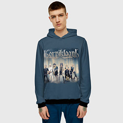 Толстовка-худи мужская Korpiklaani pine woods, цвет: 3D-черный — фото 2