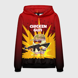 Толстовка-худи мужская Chicken Gun - спецназ, цвет: 3D-черный