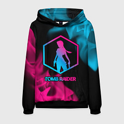 Толстовка-худи мужская Tomb Raider - neon gradient, цвет: 3D-черный