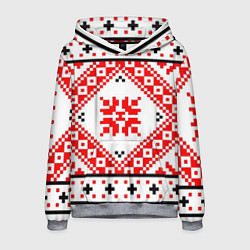 Толстовка-худи мужская Удмуртский стиль, цвет: 3D-меланж