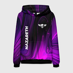 Толстовка-худи мужская Nazareth violet plasma, цвет: 3D-черный