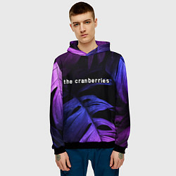 Толстовка-худи мужская The Cranberries neon monstera, цвет: 3D-черный — фото 2