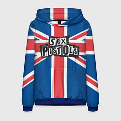 Толстовка-худи мужская Sex Pistols - панк рок, цвет: 3D-синий