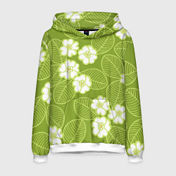 Толстовка-худи мужская Весенние цветы, цвет: 3D-белый