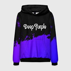 Толстовка-худи мужская Deep Purple purple grunge, цвет: 3D-черный
