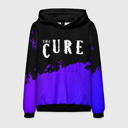 Толстовка-худи мужская The Cure purple grunge, цвет: 3D-черный