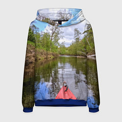 Толстовка-худи мужская Красная байдарка, цвет: 3D-синий