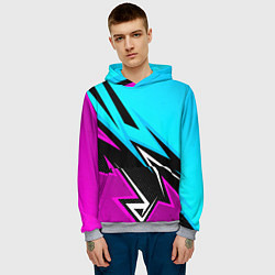 Толстовка-худи мужская Неоновая униформа для зала, цвет: 3D-меланж — фото 2