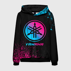 Толстовка-худи мужская Yamaha - neon gradient, цвет: 3D-черный