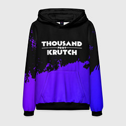 Толстовка-худи мужская Thousand Foot Krutch purple grunge, цвет: 3D-черный