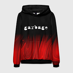Толстовка-худи мужская Garbage red plasma, цвет: 3D-черный
