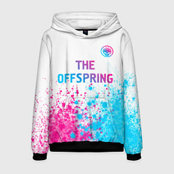 Толстовка-худи мужская The Offspring neon gradient style: символ сверху, цвет: 3D-черный