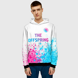 Толстовка-худи мужская The Offspring neon gradient style: символ сверху, цвет: 3D-черный — фото 2