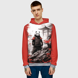 Толстовка-худи мужская Panda samurai, цвет: 3D-меланж — фото 2