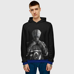 Толстовка-худи мужская Lil Peep in the dark, цвет: 3D-синий — фото 2
