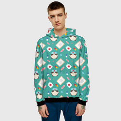 Толстовка-худи мужская Nurse style, цвет: 3D-черный — фото 2