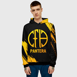 Толстовка-худи мужская Pantera - gold gradient, цвет: 3D-черный — фото 2