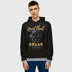 Толстовка-худи мужская Let your wild side lead your way, цвет: 3D-меланж — фото 2