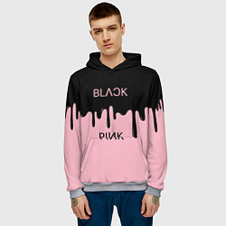 Толстовка-худи мужская Blackpink - краски, цвет: 3D-меланж — фото 2