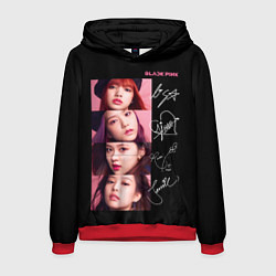 Толстовка-худи мужская Blackpink Autographs, цвет: 3D-красный