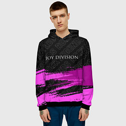 Толстовка-худи мужская Joy Division rock legends: символ сверху, цвет: 3D-черный — фото 2