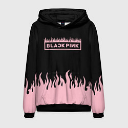 Толстовка-худи мужская Blackpink - flames, цвет: 3D-черный