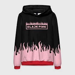 Толстовка-худи мужская Blackpink - flames, цвет: 3D-красный