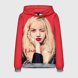 Толстовка-худи мужская Blackpink Lisa bright makeup, цвет: 3D-меланж