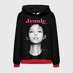 Толстовка-худи мужская Blackpink Jennie Portrait, цвет: 3D-красный