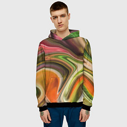 Толстовка-худи мужская Waves colors, цвет: 3D-черный — фото 2