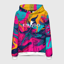 Толстовка-худи мужская Counter Strike Go Logo Color, цвет: 3D-белый