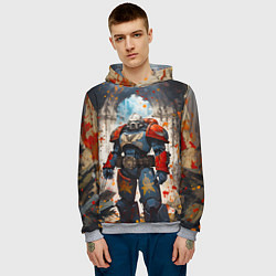 Толстовка-худи мужская Космодесант - Warhammer 40k, цвет: 3D-меланж — фото 2