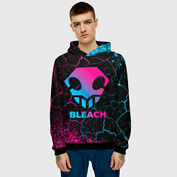 Толстовка-худи мужская Bleach - neon gradient, цвет: 3D-черный — фото 2