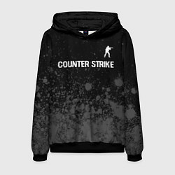 Толстовка-худи мужская Counter Strike glitch на темном фоне: символ сверх, цвет: 3D-черный