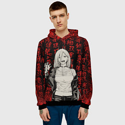 Толстовка-худи мужская Power - Chainsaw Man, цвет: 3D-черный — фото 2