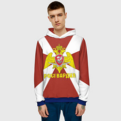 Толстовка-худи мужская Росгвардия - герб, цвет: 3D-синий — фото 2
