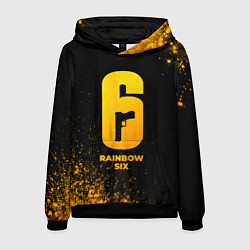 Толстовка-худи мужская Rainbow Six - gold gradient, цвет: 3D-черный