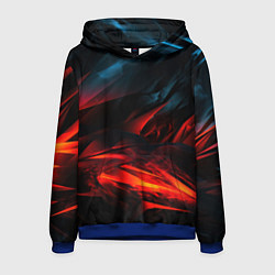 Толстовка-худи мужская Red black abstract, цвет: 3D-синий