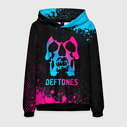Толстовка-худи мужская Deftones - neon gradient, цвет: 3D-черный