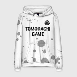 Толстовка-худи мужская Tomodachi Game glitch на светлом фоне: символ свер, цвет: 3D-белый